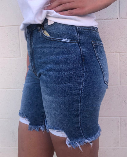 Vibrant Denim Shorts